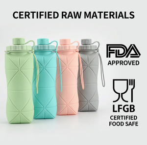 Borraccia morbida da 600 ml in silicone, pieghevole, <span class=keywords><strong>per</strong></span> corsa, escursionismo e campeggio - Product Image 2