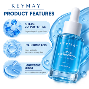 Suero Facial Antiarrugas con Péptidos de Cobre GHK-Cu 30ml, Ácido Hialurónico Hidratante y Reafirmante, Suavizante de Líneas Finas, Marca Privada OEM ODM - Product Image 4