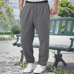 Pantalones Deportivos de Algodón Ligero de Alta Calidad para Hombre, Color Gris, Pierna Recta, Cintura Elástica, Estilo Jogger, Blancos, Casuales, Holgados, para Gimnasio, Venta al por Mayor - Product Image 2