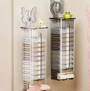 Wall Mounted Underwear Organizer <b>Socks</b> Panties Organizer Punch Hanging Storage Organizer with Lid for Lingerie Ties - Product Image 1