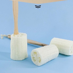 Zenidoo Natural Loofah Bath Scrubber <b>Brush</b> with Long Wood Handle Exfoliating <b>Back</b> Sponge for Adults - Product Image 5