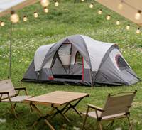 Tenda Camping Outdoor Kapasitas Besar 5-6 Orang, Buka Otomatis Cepat, Satu Kamar Tidur, Empat Musim, Grosir
