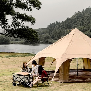 FOERSTINE Fabricant de tentes en coton oxford Cloche Tente Yourtes avec Poêle Coupe-Vent Respirant Fête de famille Tente de camping en plein air - Product Image 3