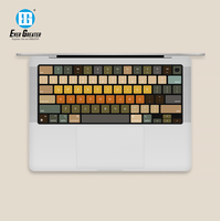 Autocollants colorés givrés arabes imperméables de clavier d'ordinateur portable pour des ordinateurs portables