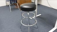 Tabouret de bar pivotant chromé de haute qualité, tabouret de magasin non pliable