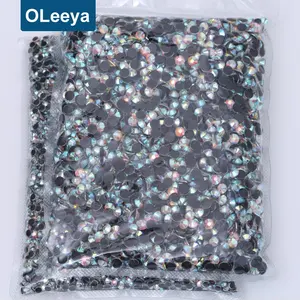 Free Sample 50 Colors Factory Wholesale Price Large Package SS20 Crystal AB DMC Hot Fix Gems For Heat Motif