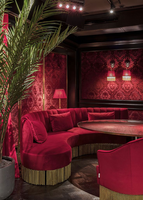 Moderne Restaurant möbel Sofa setzt Samts toff für Sofa halbrunde Kabine Sitz Nachtclub Sofa Set Lounge