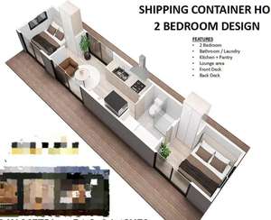Vente en gros de maisons préfabriquées en conteneurs maritimes de 20 pieds et 40 pieds, maison complète avec chambre et salle de bain - Product Image 4