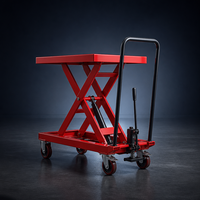 Chariot utilitaire en acier à plateforme élévatrice hydraulique à ciseaux pour atelier et usine