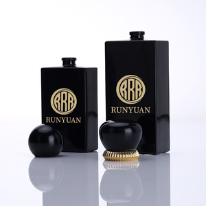 <span class=keywords><strong>Bottiglia</strong></span> di profumo nera lucida all'ingrosso di rettangolo 50ml con la serigrafia o l'oro che timbra il LOGO - Product Image 4