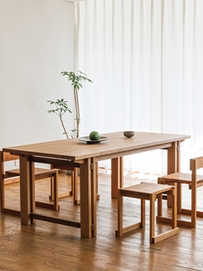 Solid Wood Dining & Tea <b>Table</b> with Cherry Wood and Black <b>Walnut</b> Top Natural Wood Style Dining Room Furniture Home Furniture - Product Image 1