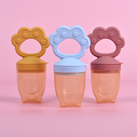 Custom Logo Bpa Gratis Food Grade 2 In 1 Siliconen Fruit Baby Fopspeen Bijtring Met 3 Verwisselbare Kinderen Sap Tandjes Tepel