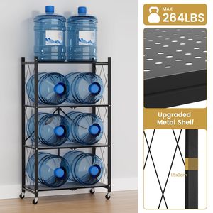 <span class=keywords><strong>Scaffale</strong></span> con Ruote, Scaffalatura Metallica Industriale, <span class=keywords><strong>Scaffale</strong></span> in Acciaio Inox Resistente per Camera da Letto, Cucina e Magazzino - Product Image 5