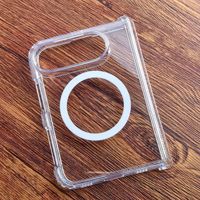 Pour iPhone 18 Duo avec protection de charnière, étui magnétique pour téléphone portable, étui pliable transparent en TPU PC