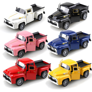 Camioneta <span class=keywords><strong>de</strong></span> <span class=keywords><strong>Juguete</strong></span> Retro <span class=keywords><strong>de</strong></span> Metal Fundido a Presión, Modelo <span class=keywords><strong>de</strong></span> Coche Clásico <span class=keywords><strong>Antiguo</strong></span> para Niños y Coleccionistas - Product Image 2
