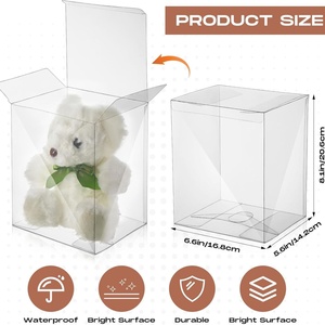 Boîtes de présentation en PVC populaires, bacs de rangement haute transparence, écologiques, lavables, emballages personnalisables, usage commercial pour une utilisation facile - Product Image 5