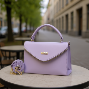 Bolso Bandolera Dacia Lilac Fana, PU, Poliéster, Impermeable, Estilo Vintage, Asa Individual, 18 cm x 6 cm, Para Uso Diario - Product Image 2