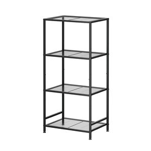 מפעל סיטונאי 4 מדפים מתכווננים להציג מדף אחסון מתכת מדף אחסון למטבח ולסלון סלון - Product Image 2