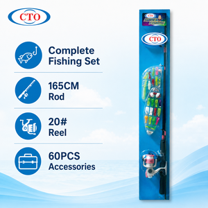 CTO Canna da Pesca Compatta 1.65M 2Sec 20 Reel, Combo per Pesca e Campeggio, Vendita Diretta dalla Fabbrica - Product Image 1