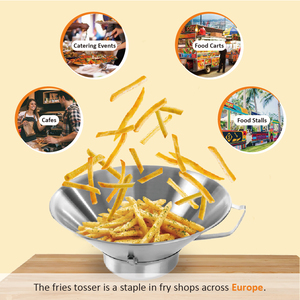 Nouvel équipement de cuisine de luxe en acier inoxydable pour retourner et servir les frites, idéal pour les friteries - Product Image 6
