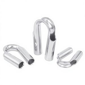 304 Edelstahlrohr-Hülse, Hühnerherzring, Stahlseil, Hochleistungs-Schutzhülse, U-förmig, breite Öffnung, rostfrei - Product Image 1