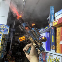 Pistolet mitrailleur de simulation électrique clignotant avec fonction de pulvérisation