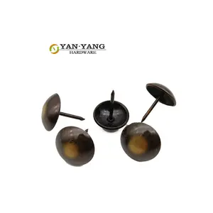 Yanyang personalizzato popolare bronzo fiore dorato sedia 11mm mobili chiodini chiodi 16mm divano decorativi in ferro chiodi