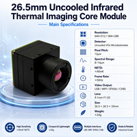 Module de caméra infrarouge thermique VOx non refroidi de 26,5 mm, 640x512 384x288 12 µm, pour l'inspection électrique