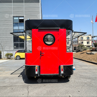 Food Truck Multifonctionnel en Fibre de Verre et Acier Galvanisé avec Cuisine Complète, Remorque BBQ Hot Dog à Vendre