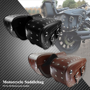 Sacoche latérale pour <span class=keywords><strong>moto</strong></span>, noir/marron, sacoche à outils, sacoche de selle pour Harley Sportster <span class=keywords><strong>XL</strong></span> 883 1200 Touring Dyna Softail Glide - Product Image 6