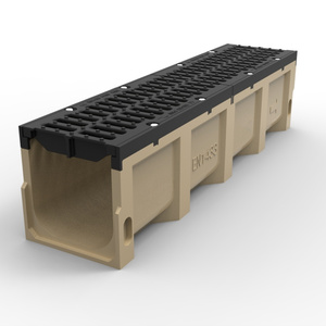 EN1433 Système de vidange robuste Drain de tranchée en béton polymère avec couvercle en fonte ductile - Product Image 3