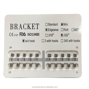 Yamei ortodontico 10000set a buon mercato tipo caldo dentale ortodontico Roth staffa Roth MBT Edgewise Wire taglio staffe (20 pz/carta) - Product Image 1