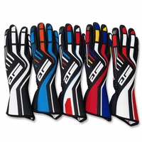 Gants de karting de course en cuir synthétique avancé avec paume en silicone pour une meilleure adhérence et poignets élastiqués pour une sécurité accrue