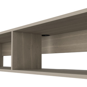Estante Flotante para TV en Melamina con Dos Estantes, Estante de Pared en Roble Blanco - Product Image 6