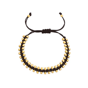 Pulseira de Macramê Ajustável em Cordão Preto Trançado Feita à Mão com Detalhes em Prata para Mulheres e Homens - Product Image 6