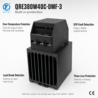 Contrôleur de puissance triphasé à semi-conducteurs série QRE, relais à semi-conducteurs 25-80A 200-440VAC 4-20mA IP20 pour chauffage industriel