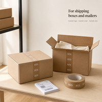 Ruban adhésif en papier kraft personnalisé avec logo, ruban adhésif pour sceller les cartons, pour les boîtes d'expédition et l'emballage en vente au détail