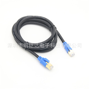 Câble réseau Cat8 SSTP double blindage, connecteur RJ45 noir, résistance à la traction 100N, qualité professionnelle - Product Image 5