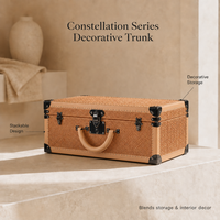 Boîte décorative en forme de tour de constellations avec intérieur en nano-velours et accessoires métalliques pour les chambres d'hôtel