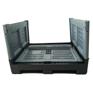 Boîte de palette pliable en <span class=keywords><strong>plastique</strong></span> ventilé empilable 1200x1000x810, grands Lots de conteneurs de stockage en <span class=keywords><strong>plastique</strong></span> industriel - Product Image 4