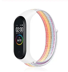 Vervangbare Polsband Voor Xiaomi Mi Band 6 5 4 3 Nylon Band Pols Sportarmband Voor Mi Band Smart Horlogebandje