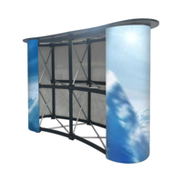 Table de comptoir pliable personnalisée avec cadre en aluminium, table de promotion multi-usages sur pied