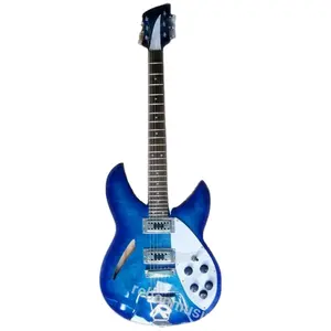 6弦Ricken 360电吉他与运输蓝色