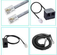 YBO cobre chapado en oro 4P4C RJ9 Modular Cat3 conector ecológico PC enchufe transparente teléfono Cable accesorio ISO9001