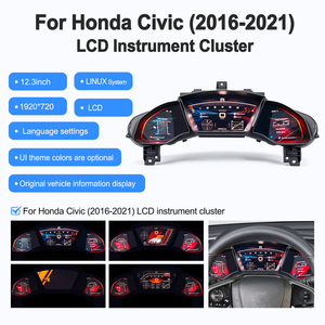 Panel de Instrumentos Digital Navihua, Pantalla LCD, Cabina Virtual, Sistema Linux para Honda Civic 2016-2021, Velocímetro Digital Actualizado - Product Image 3