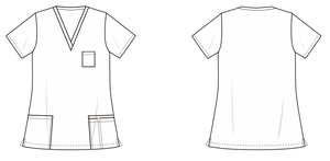 Uniformes Médicos FUXIN FUYI Ecológicos de Tela Tejida para Mujer, Tallas Grandes, TSPL22SCT031F+TSPL22SCP013F - Product Image 3