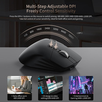 Mouse OEM Hyper-fast Scrolling Ergonomis Layar OLED Isi Ulang 8000DPI Tiga Mode Nirkabel Mouse BT untuk Kantor