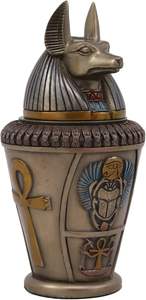 Antiche divinità egizie e divinità Duamutef canopiche scatola della statua del vaso <span class=keywords><strong>regno</strong></span> <span class=keywords><strong>egitto</strong></span> decorazione da collezione scultura - Product Image 3