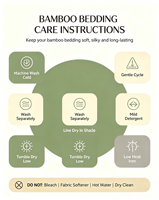 Parure de lit personnalisable 100 % bambou tissé, motif végétal imprimé, écologique, moderne, 300 fils, taille King, toutes saisons