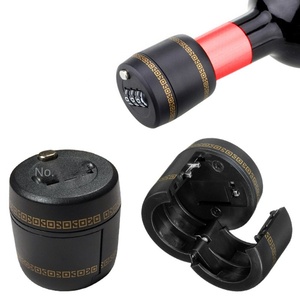 Bloqueo de contraseña de combinación de vino de licor Botella Vino Código superior Tapón Botella de vino Bloqueo digital - Product Image 3